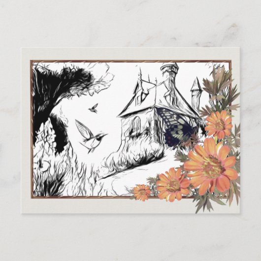 鳥のカラーリングカード | 絵葉書© ポストカード (正面)