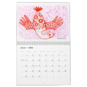 鳥のカレンダー カレンダー (3月 2026)