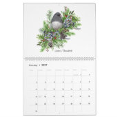 鳥のカレンダー カレンダー (1月 2027)