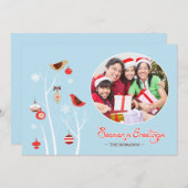 鳥のカードで季節の挨拶の写真|過去記事 シーズンカード (正面/裏面)