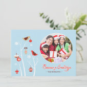 鳥のカードで季節の挨拶の写真|過去記事 シーズンカード (スタンド正面)