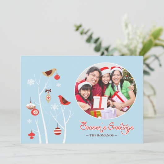 鳥のカードで季節の挨拶の写真|過去記事 シーズンカード (スタンド正面)