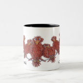鳥のキャラクター入りマグカップ ツートーンマグカップ (中央)