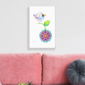 鳥のキャンバスの「Petitsa」 キャンバスプリント (インサイチュ (リビング))