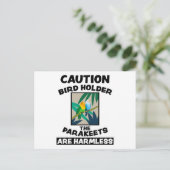 鳥のキュートでエキゾチックな動物デザイン 鳥の友達 ギフト ポストカード (スタンド正面)