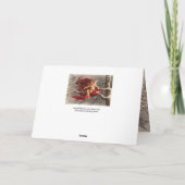 鳥のクリスマスと冬の木の翼のあるケルブ シーズンカード (裏面)