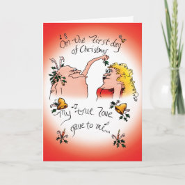 鳥のクリスマスの最初の日得に シーズンカード