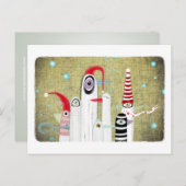 鳥のクリスマスはがき シーズンポストカード (正面/裏面)