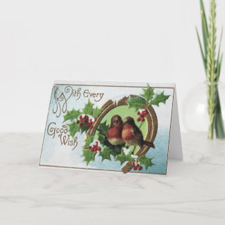 鳥のクリスマスカード シーズンカード