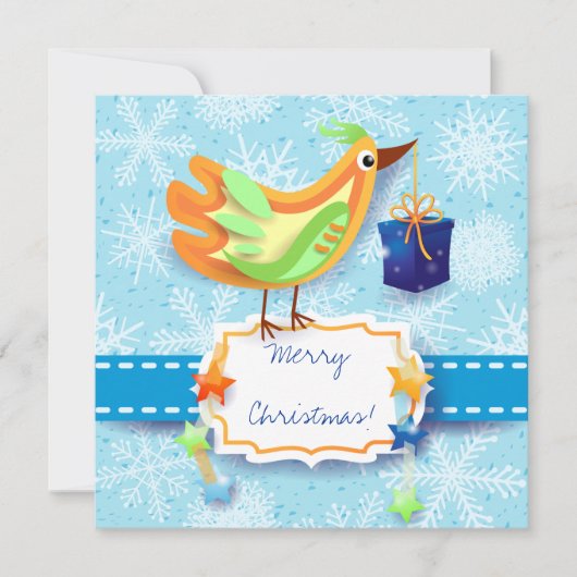 鳥のクリスマスカード シーズンカード (正面)