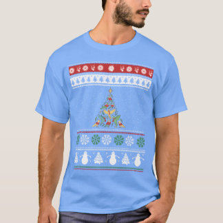 鳥のクリスマスツリー 鳥好きな家族 Tシャツ
