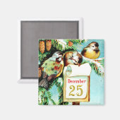 鳥のクリ祝ス・マグネット マグネット (正面/裏面)