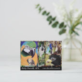 鳥のコラージュの名刺 名刺 (スタンド正面)