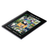 鳥のコラージュの来客名簿 ノートブック (左側)