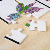 鳥のコラージュ&引用文，鳥の愛好家' ジグソーパズル (側面)