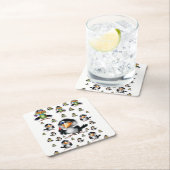 鳥のコースター スクエアペーパーコースター (インサイチュ)