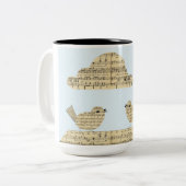 鳥のコーヒーマグ ツートーンマグカップ (正面左)