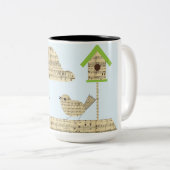 鳥のコーヒーマグ ツートーンマグカップ (正面右)