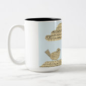 鳥のコーヒーマグ ツートーンマグカップ (左)