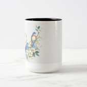 鳥のコーヒーマグ ツートーンマグカップ (中央)