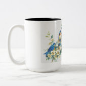 鳥のコーヒーマグ ツートーンマグカップ (左)