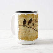 鳥のコーヒーマグ ツートーンマグカップ (正面左)