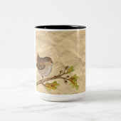鳥のコーヒーマグ ツートーンマグカップ (中央)