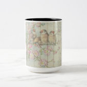 鳥のコーヒーマグ ツートーンマグカップ (中央)