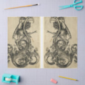 鳥のコーベルのがらくたジャーナル要素シート 薄葉紙 (クラフト)