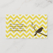 鳥のシェブロンの名刺(黄色) 名刺 (裏面)