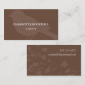 鳥のシルエットの名刺 名刺 (正面/裏面)