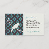 鳥のシルエットの名刺 名刺 (裏面)