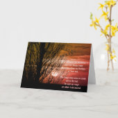 鳥のシルエット冬の木 カード (黄色い花)