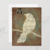 鳥のシルエット ポストカード (正面/裏面)