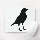 鳥のシルエット マウスパッド (マウス)