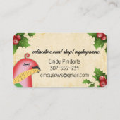 鳥のシーフォース裁縫クリスマスクラフトショー 名刺 (裏面)