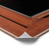 鳥のシーン飛んでいるウィンドウの錯覚を伴う夕日 ポスター (角)