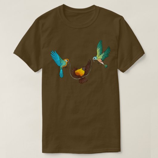 鳥のジャンプのロープ Tシャツ (デザイン正面)