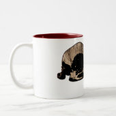 鳥のスカル ツートーンマグカップ (左)