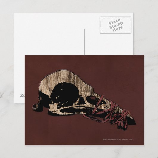 鳥のスカル ポストカード (正面/裏面)