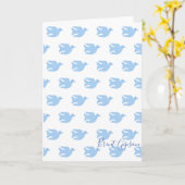 鳥のスケッチを固定 カード (黄色い花)