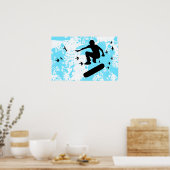 鳥のスケートボード ポスター (キッチン)