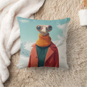 鳥のスタイリッシュ冒険家 クッション (ブランケット)