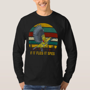 鳥のスパイ陰謀ジョークミーム監視メンズ Tシャツ