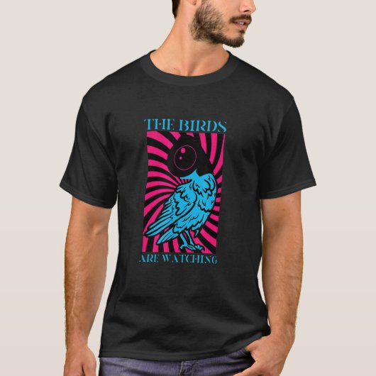 鳥のスパイ陰謀ジョークミーム監視鳥 Tシャツ (正面)