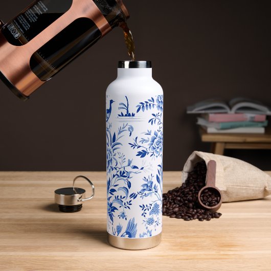 鳥のチノイスリーフランスのトイル ウォーターボトル (コーヒー)