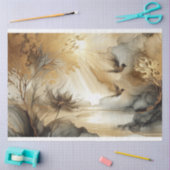 鳥のティッシュペーパー、デコパージュ、ギフトラッピング 薄葉紙 (クラフト)