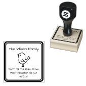 鳥のテーマの住所スタンプ ラバースタンプ (押印)