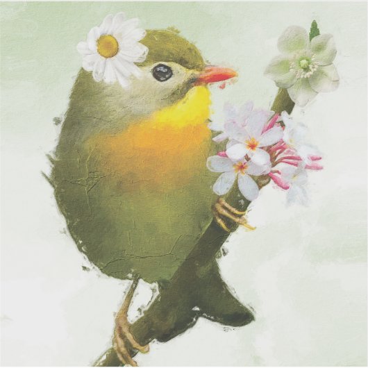 鳥のトランプ シール (正面)