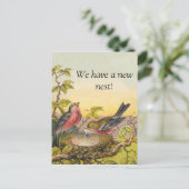 鳥のネスト新しい住所はがき 案内ポストカード (スタンド正面)
